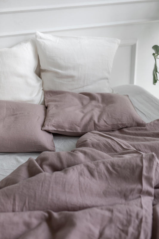 Linen bedding set in Rosy Brown by AmourLinen