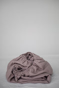 Load image into Gallery viewer, Linen fitted sheet in Rosy Brown by AmourLinen
