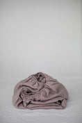 Load image into Gallery viewer, Linen fitted sheet in Rosy Brown by AmourLinen
