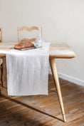 Load image into Gallery viewer, Linen table runner in Cream by AmourLinen
