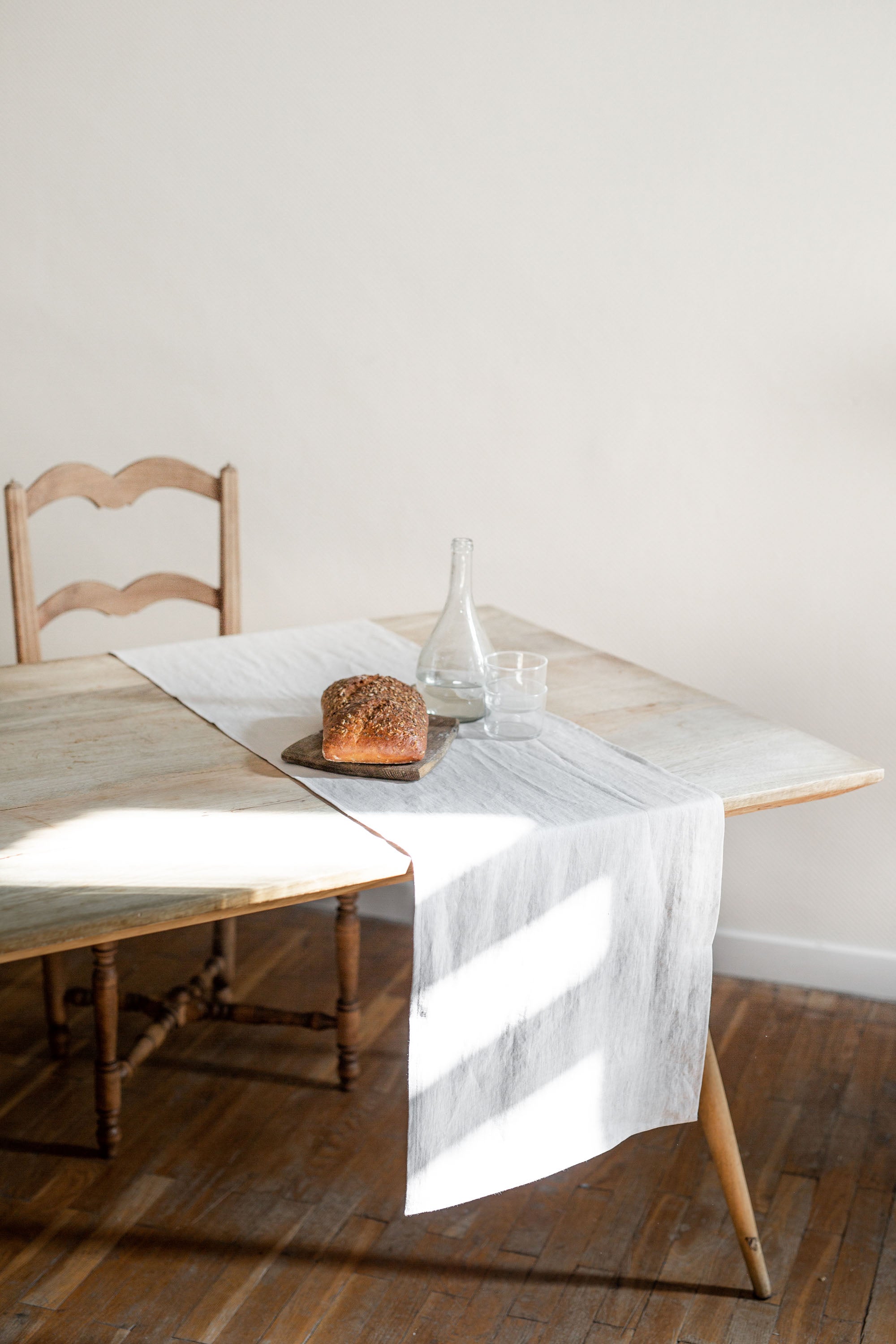 Linen table runner in Cream by AmourLinen