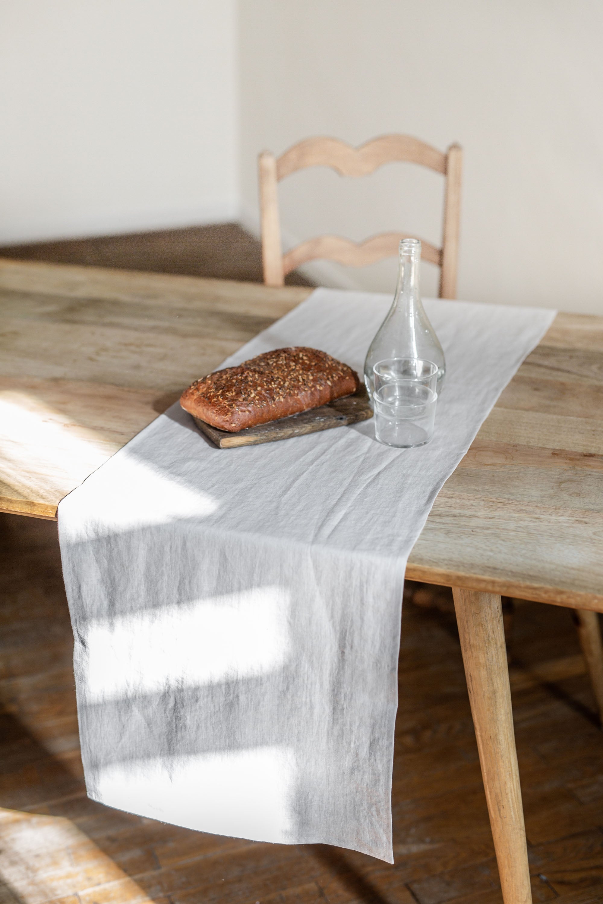 Linen table runner in Cream by AmourLinen