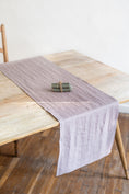 Load image into Gallery viewer, Linen table runner in Dusty Rose by AmourLinen
