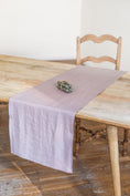 Load image into Gallery viewer, Linen table runner in Dusty Rose by AmourLinen
