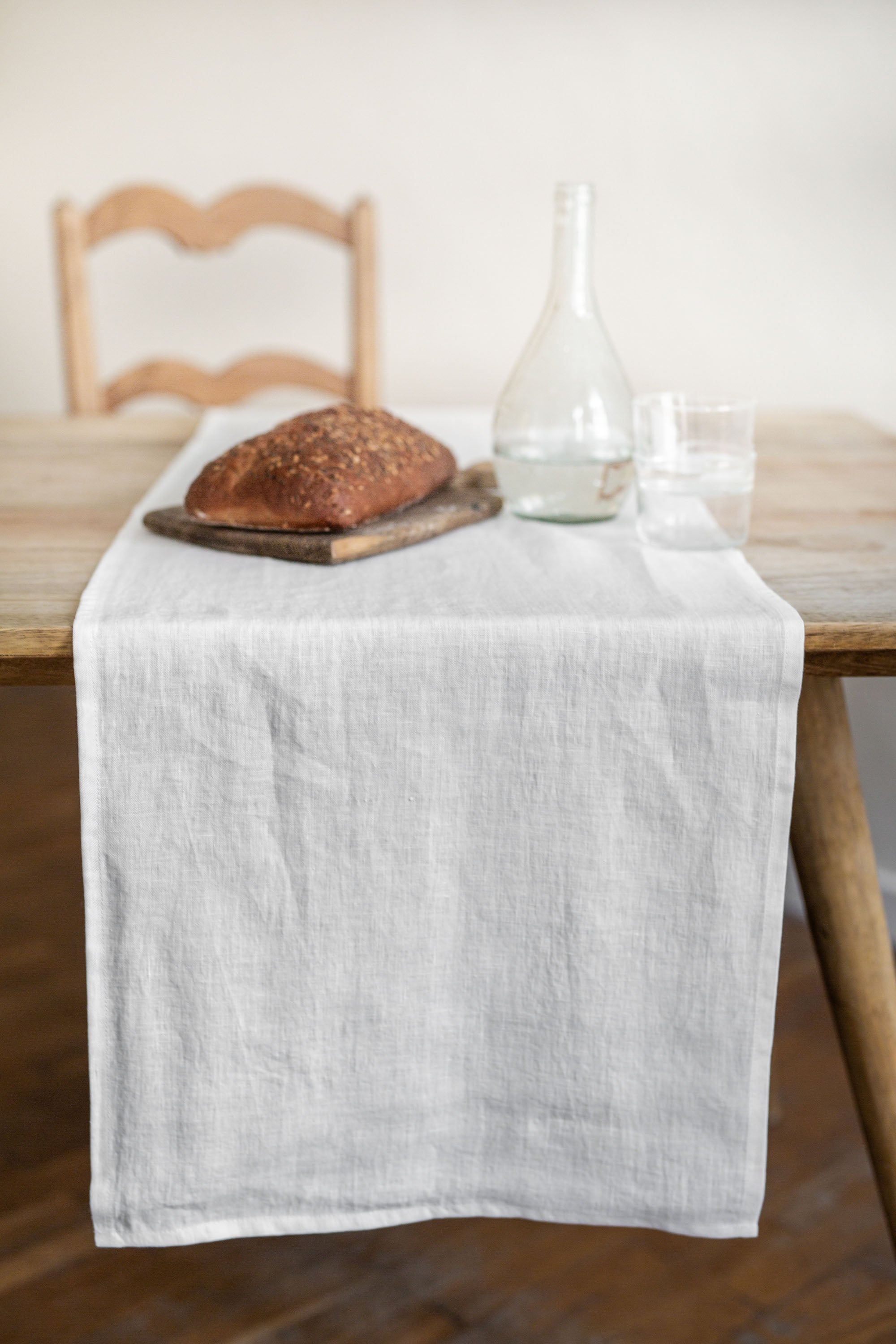 Linen table runner in Cream by AmourLinen