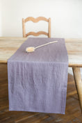 Load image into Gallery viewer, Linen table runner in Dusty Lavender by AmourLinen
