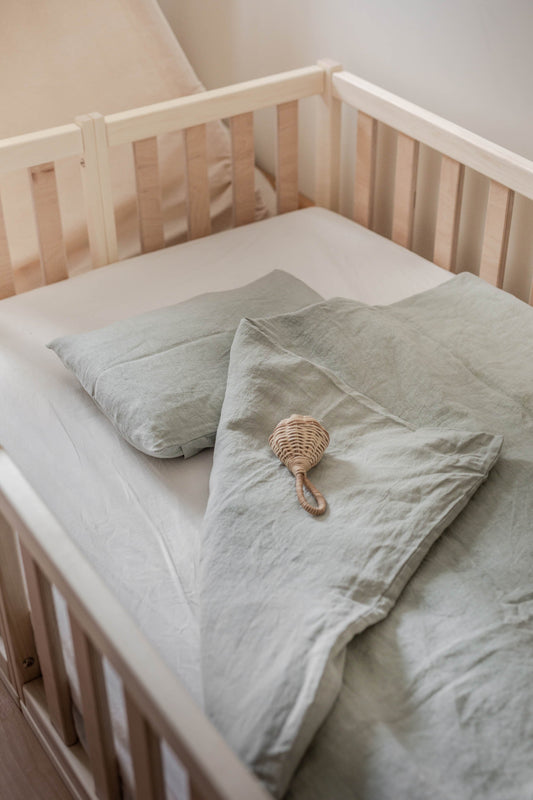 Linen baby bedding by AmourLinen