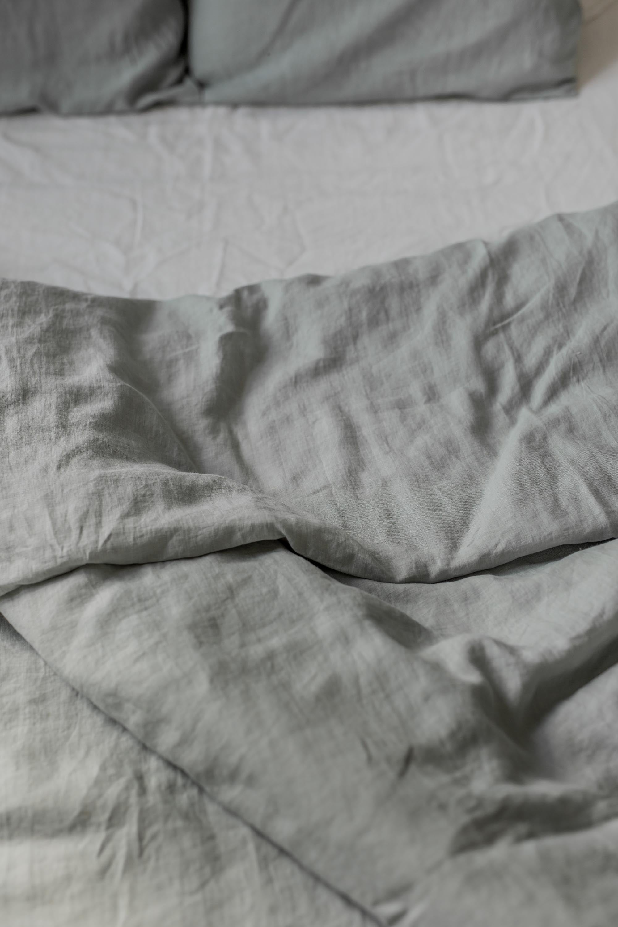 Linen duvet cover in Sage Green by AmourLinen