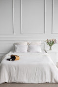 Load image into Gallery viewer, Linen bedding set in White by AmourLinen
