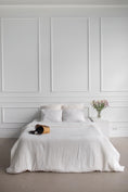 Load image into Gallery viewer, Linen bedding set in White by AmourLinen
