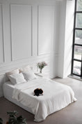 Load image into Gallery viewer, Linen bedding set in White by AmourLinen
