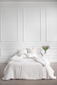 Load image into Gallery viewer, Linen bedding set in White by AmourLinen
