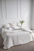 Load image into Gallery viewer, Linen bedding set in White by AmourLinen
