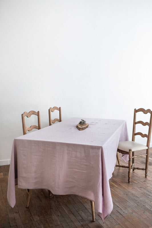 Linen tablecloth in Dusty Rose by AmourLinen