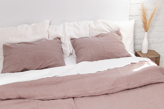 Linen sheets set in Rosy Brown by AmourLinen