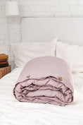 Load image into Gallery viewer, Linen duvet cover in Dusty Rose by AmourLinen
