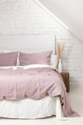 Load image into Gallery viewer, Linen duvet cover in Dusty Rose by AmourLinen
