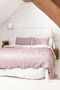 Load image into Gallery viewer, Linen duvet cover in Dusty Rose by AmourLinen
