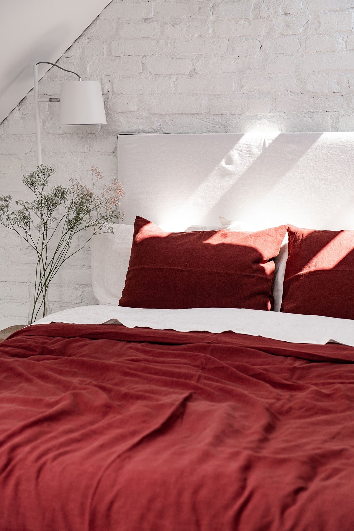 Linen duvet cover in Terracotta by AmourLinen