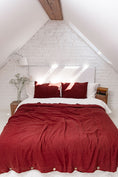 Load image into Gallery viewer, Linen duvet cover in Terracotta by AmourLinen
