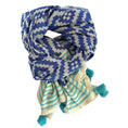 Load image into Gallery viewer, Merida Turkish Towel / Blanket - Blue by Eco Hilana
