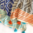 Load image into Gallery viewer, Merida Turkish Towel / Blanket - Blue by Eco Hilana
