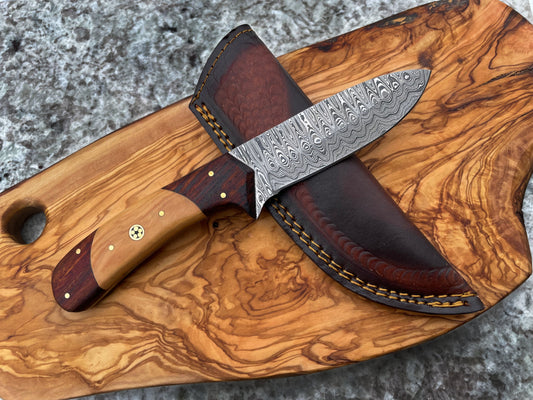 HAND FORGED KNIFE, DAMASCUS KNIFE, HAND FORGED DAMASCUS, HAND MADE HUNTING KNIFE, CAMPING KNIFE BY TITAN TD-194 by Titan International