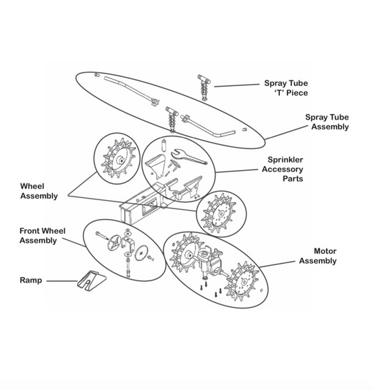 Wheels for Traveling Sprinkler by Watex