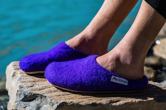 Purple Sherpa Slippers | 909 SS-2 by US Sherpa