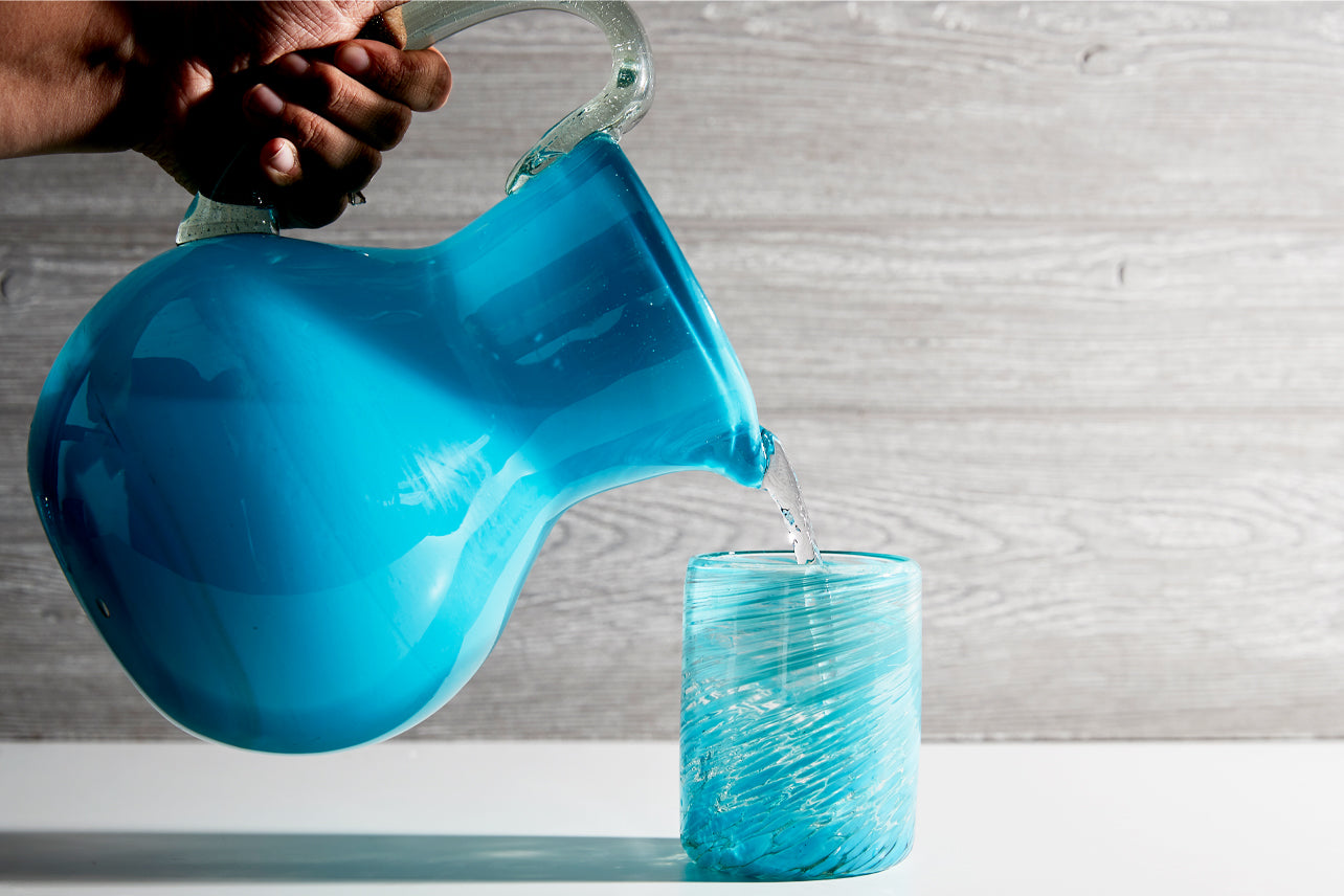 Handblown Glass Pitcher by Verve Culture