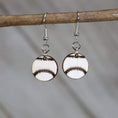 Load image into Gallery viewer, Baseball Wooden Dangle Earrings by Cate's Concepts, LLC
