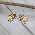 Load image into Gallery viewer, Bison Wooden Dangle Earrings by Cate's Concepts, LLC
