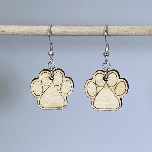 Paw Print Dangle Earrings by Cate's Concepts, LLC