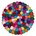 Load image into Gallery viewer, DC Felt Wool Ball Coaster- Square, Circle (set of 4) | 935 FC by US Sherpa
