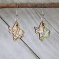 Load image into Gallery viewer, Texas State Wooden Dangle Earrings by Cate's Concepts, LLC
