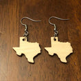 Load image into Gallery viewer, Texas State Wooden Dangle Earrings by Cate's Concepts, LLC
